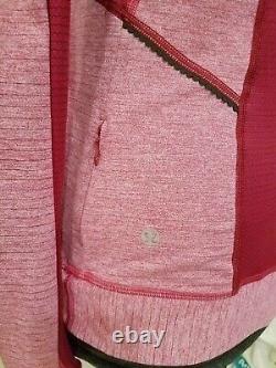 Lululemon Woman Yoga Exercise Pink Sweater Half Zipped Size 4