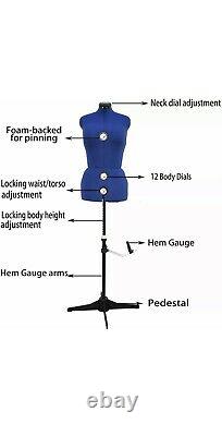 Mannequin Dummy Dressmaker Adjustable Form with 13 Dials for Sewing, Tailors