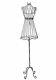 Mannequin Shabby Chic Tailor's Bust Metal Bust White Dress Form Sclulpture New