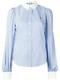 Marc Jacobs Shirt Womens 10 Blue Striped Button Up Long Sleeve Cotton Logo