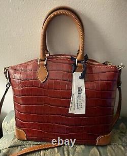 NWT! Dooney & Bourke RED Croco Embossed Large Satchel Beautiful