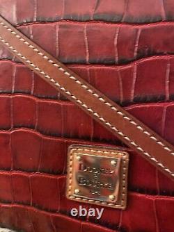 NWT! Dooney & Bourke RED Croco Embossed Large Satchel Beautiful