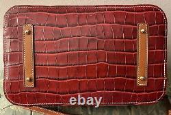 NWT! Dooney & Bourke RED Croco Embossed Large Satchel Beautiful