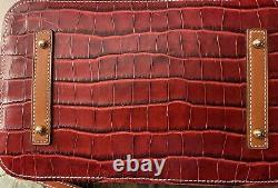 NWT! Dooney & Bourke RED Croco Embossed Large Satchel Beautiful