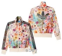 New Rare Adidas Firebird Hoodie Floral Jacket Multicolor Vintage Womens AJ8151