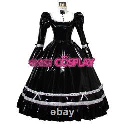 PVC sissy maid long dress cross dressers Tailor-made Long skirt @