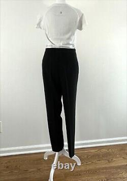 RED Valentino Womens Tailored Straight Leg Pants Black Acetate Viscose US 10