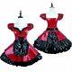 Red-black Pvc Lockable Sissy Maid Dress Vinyl Uniform Tailor-madea
