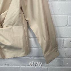 Second Female Cheer Twist Blouse Shirt Small UK 10 Beige Tailored Smart Office