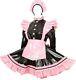 Sissy Girl Maid Lockable Black Pvc Vinyl Dress Cosplay Costume Tailor-made