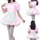 Sissy Girl Sexy Maid Pink Pvc Lockable Fluffy Dress Cosplay Costume Tailored
