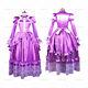 Sissy Maid Long Lockable Purple Satin Dress Tailor-made