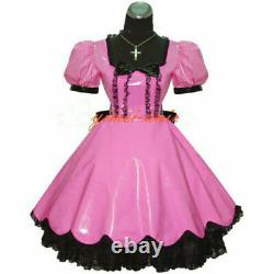 Sissy maid pvc dress lockable Uniform cosplay costume Tailor-made