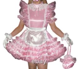 Sissy maid satin organza dress cosplay costume Tailor-made