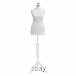 Size 6/8 Female Tailors Dummy White Torso Retail Display Dressmakers Dummy