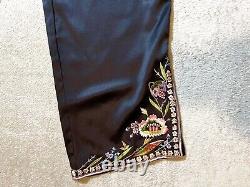 Sue Wong Sz 14 100% Silkpant Nocturne Mandrine Inseam 28 Blk RN# 69701