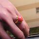 Tailored Antique Phonecian Silver 925 Finest Big Sleeping Beauty Coral Ring Sz. 7