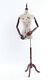 Tailor's Dummy Fabric Covered Torso Wood Arm Finger Movable Holzstand Three-leg