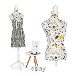 Tailor's Dummy Female Height-adjustable up to 167 cm Sewing Mannequin Size 34-38