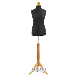 Tailors Dummy 10/12 Black Dressmakers Bust Retail Display Fashion Mannequin