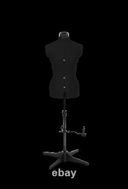 Tailors Dummy Adjustable Torso Dressmaker Female Mannequin Sizes 6 to 22 Black