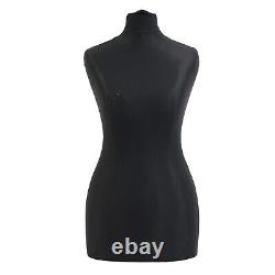 Tailors Dummy Bust Female UK Dressmakers Student Sewing Mannequin Display Black