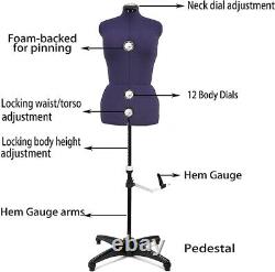 Tailors Mannequin For Size 8-14 Adjustable with 13 Dials Dummy Dress