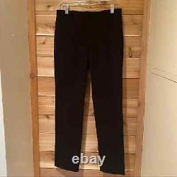 Theory Double Stretch Pleated Black Trouser Pant Women 4 NEW Professional Basic