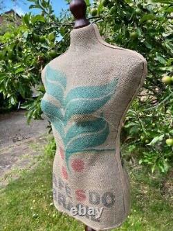 Upcycled Coffee Bean Bag Tailors Mannequin/ Dummy Size. Size 6