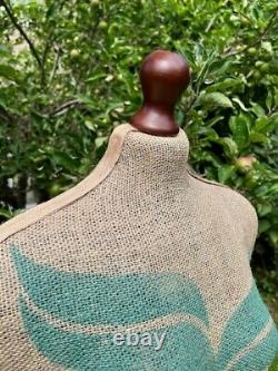 Upcycled Coffee Bean Bag Tailors Mannequin/ Dummy Size. Size 6