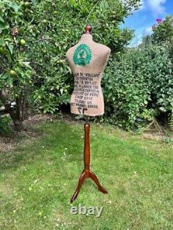 Upcycled Coffee Bean Bag Tailors Mannequin/ Dummy Size. Size 6