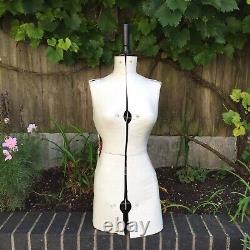 Vintage Female Dressmaker Tailors Dummy Mannequin Chil Daw No Stand Adjustable