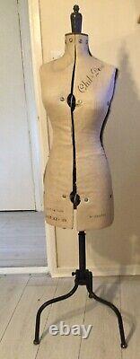 Vintage Female Dressmaker Tailors Dummy Mannequin & Stand Adjustable By CHIL-DAW