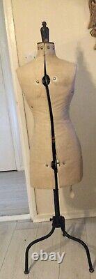 Vintage Female Dressmaker Tailors Dummy Mannequin & Stand Adjustable By CHIL-DAW