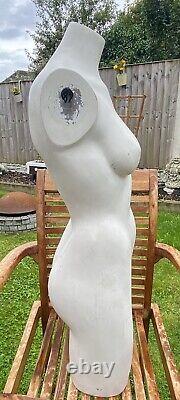 Vintage Plaster Female Torso Half-body Mannequin Tailor's Dummy