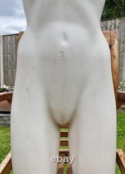 Vintage Plaster Female Torso Half-body Mannequin Tailor's Dummy