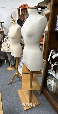 Vintage Tailors Dummy Female Mannequin Shop Display Adjustable Display Shelves