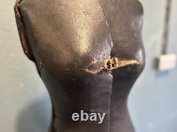 Ancien Mannequin de Tailleur Français Vintage Réglable sur Base Trépied en Bois