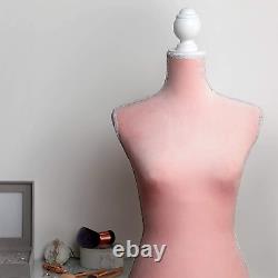 Btfy Mannequin Femme Velours Couturières Tailors Dummy Uk Taille 8/10 Robe &