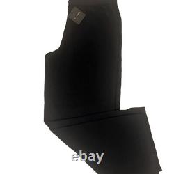 Collection St. John Pantalons droits noirs pour femmes à taille haute Taille 16 Neuf avec étiquettes