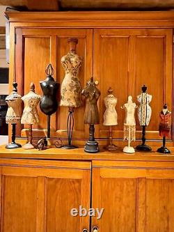 Collection de mannequins féminins anciens pour couturiers et tailleurs, poupées d'exposition de couturier