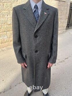 Costume classique sur mesure en laine worsted vintage des années 1960 pour homme taille 40R