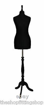 Deluxe Femme Taille 14 Dressmakers Dummy Mannequin Tailor Black Buste Black Stand