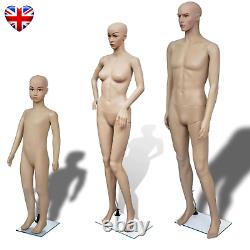 Full Body Dummy Mannequin Tailor Shop Dressmaker Cloth Display Male Female Child