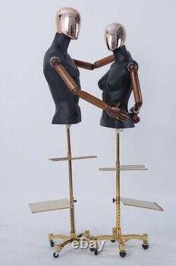 Homme Femme Résumé Mannequin Electroplating Tête Nouveau Noir