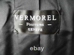 Incroyable veste en vison noir BLACKGLAMA pour femme, manches énormes, bords arrondis, comme neuve