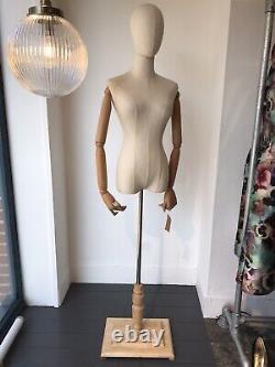 Mannequin Femme Articulé Tailors Robe Forme Tissu Mannequin Bois Réglable
