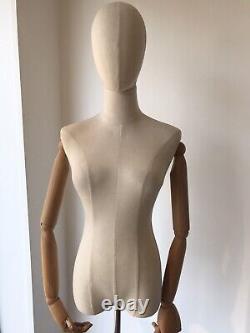 Mannequin Femme Articulé Tailors Robe Forme Tissu Mannequin Bois Réglable
