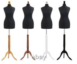 Mannequin de couture féminine pour la confection de robes, modèle de buste de tailleur en 4 tailles, noir