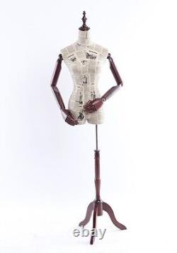 Mannequin de couturière en bois B-6-O Taille Femme, Ajustable à la Main, Substance-Related Torso de Qualité Médiocre